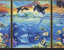 Схема вышивки «Триптих "Кусочек океана"»