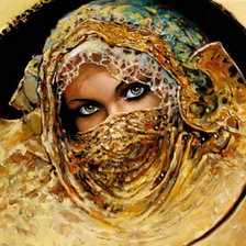 Схема вышивки «взгляд востока 1»