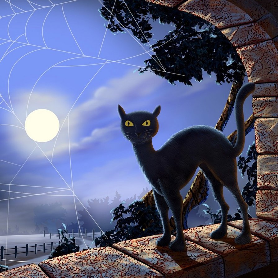 Полнолуние - кот - оригинал