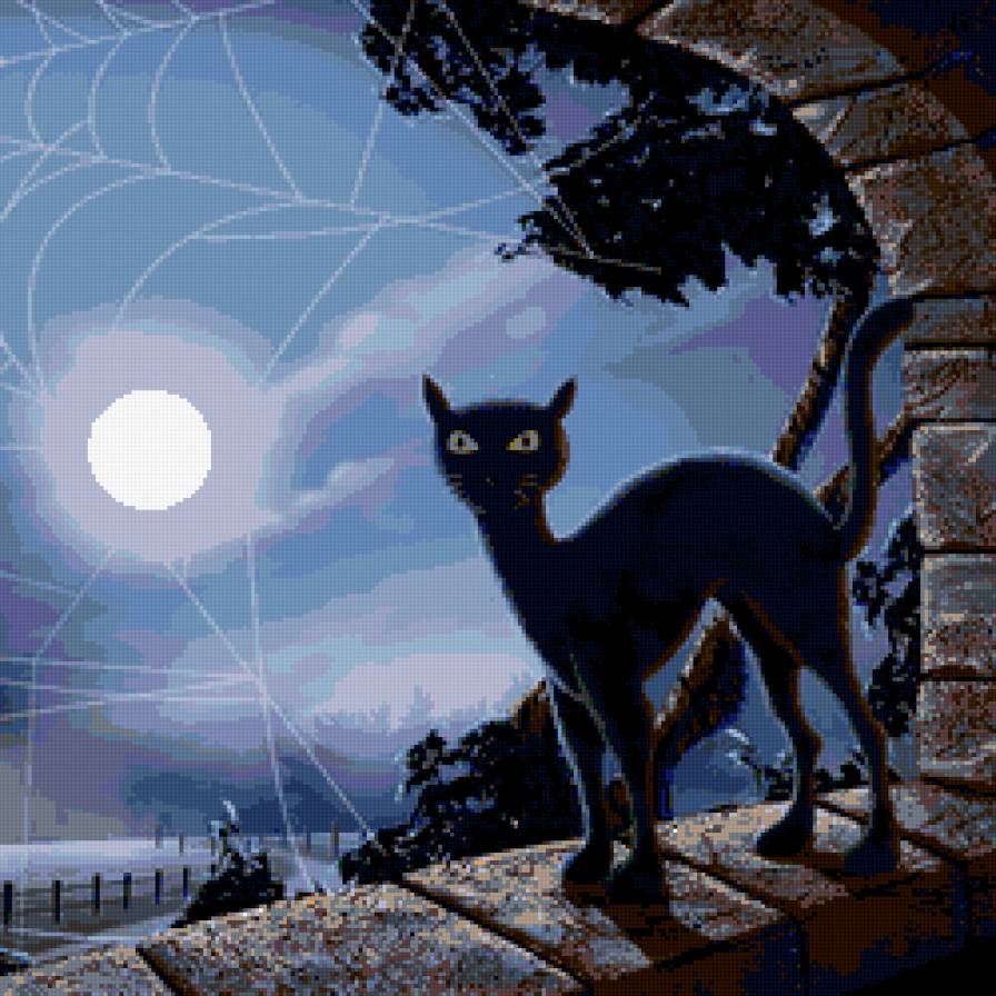 Полнолуние - кот - предпросмотр