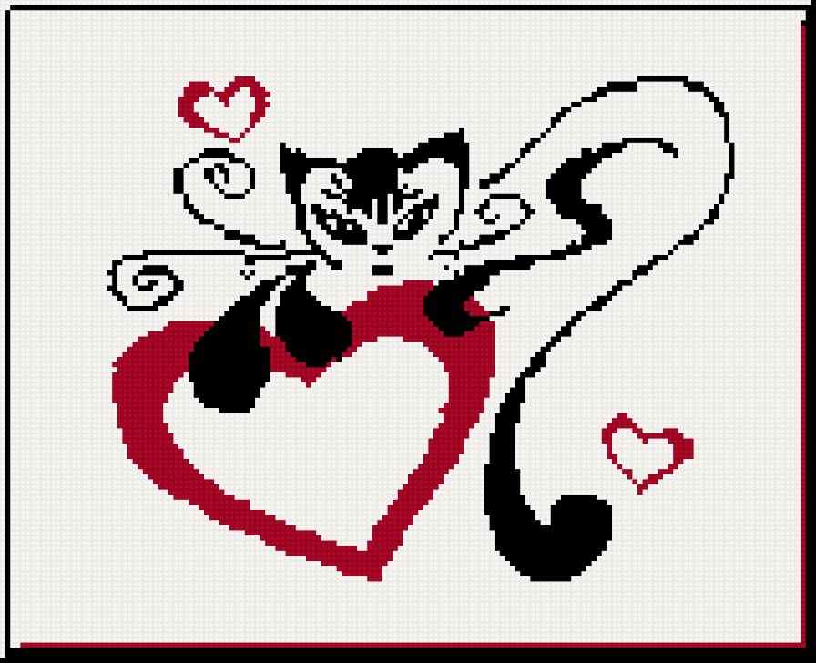 валентинка - монохром - предпросмотр