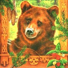 Схема вышивки «Медведь»