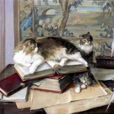 Схема вышивки «кошка»