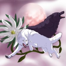 Схема вышивки «волки»