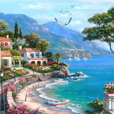 Схема вышивки «Утренний залив»