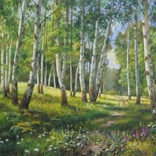 Схема вышивки «Асанов Березовая чаща»