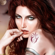 Схема вышивки «девушка»