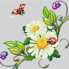 Схема вышивки «ромашки»