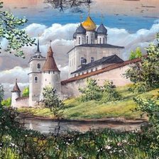 Схема вышивки «Псковский кремль»