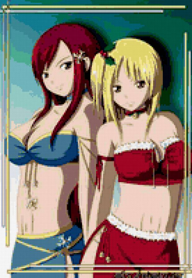 эльза,люси - хвост феи, аниме - предпросмотр