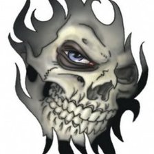 Схема вышивки «череп»