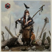 Схема вышивки «баба яга»