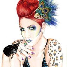 Схема вышивки «Павлине»