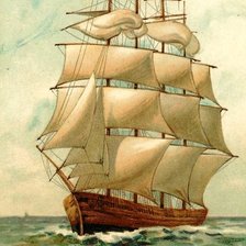 Схема вышивки «парусник»