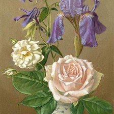 Схема вышивки «букет с ирисами»