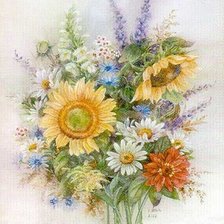 Схема вышивки «подсолнухи6»