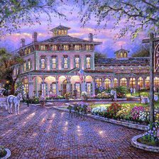 Схема вышивки «замок»