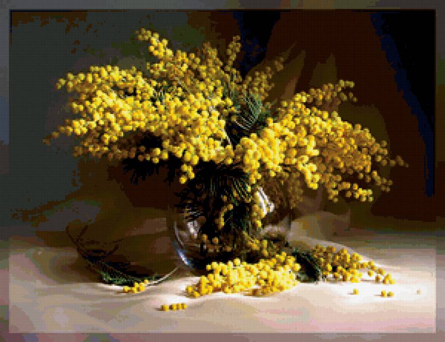 мимоза - цветы - предпросмотр