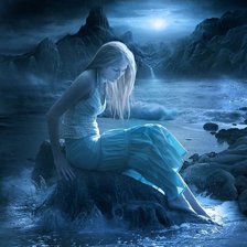 Схема вышивки «Ночной океан»