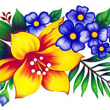 Схема вышивки «букет цветов»