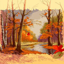 Схема вышивки «осень золотая»