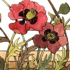 Схема вышивки «маки»