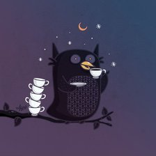 Схема вышивки «Сова-халва»