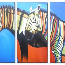 Схема вышивки «Триптих зебры»