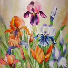 Схема вышивки «ирисы (2)»