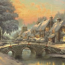 Схема вышивки «закат,»