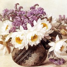 Схема вышивки «букет водяных лилий»