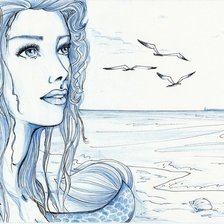 Схема вышивки «русалка»