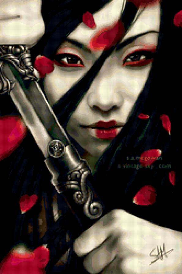 девушка-самурай - предпросмотр