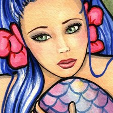 Схема вышивки «русалка»