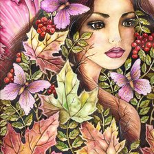 Схема вышивки «девушка»