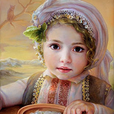 Схема вышивки «девочка»