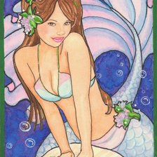 Схема вышивки «русалка»