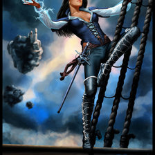 Схема вышивки «девушка»