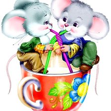 Схема вышивки «Мышата»