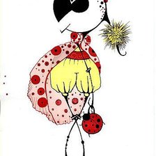 Схема вышивки «божья коровка»