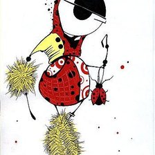 Схема вышивки «божья коровка»