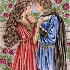 Схема вышивки «принц и принцесса»