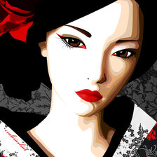 Схема вышивки «девушка»