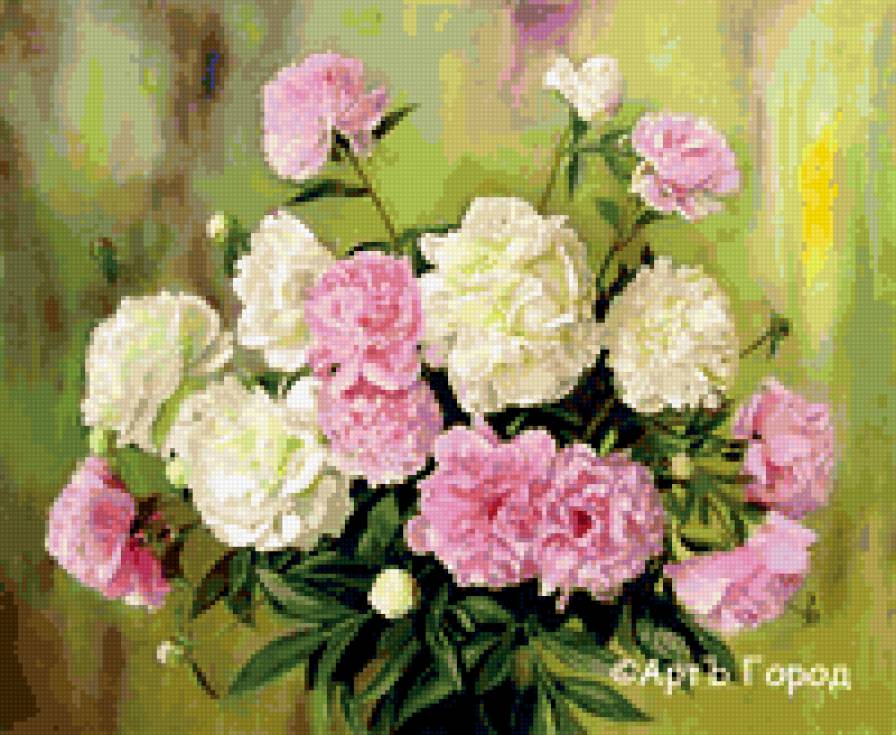 букет пионов - картины - предпросмотр