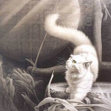 Схема вышивки «кошка»