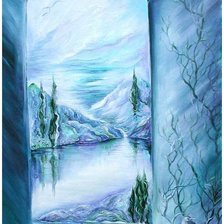 Схема вышивки «вид из окна»