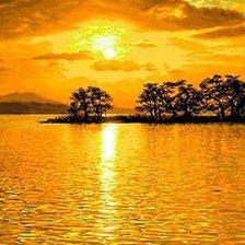 Схема вышивки «золотой закат»