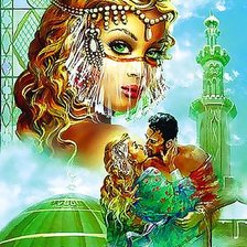 Схема вышивки «женщина востока»