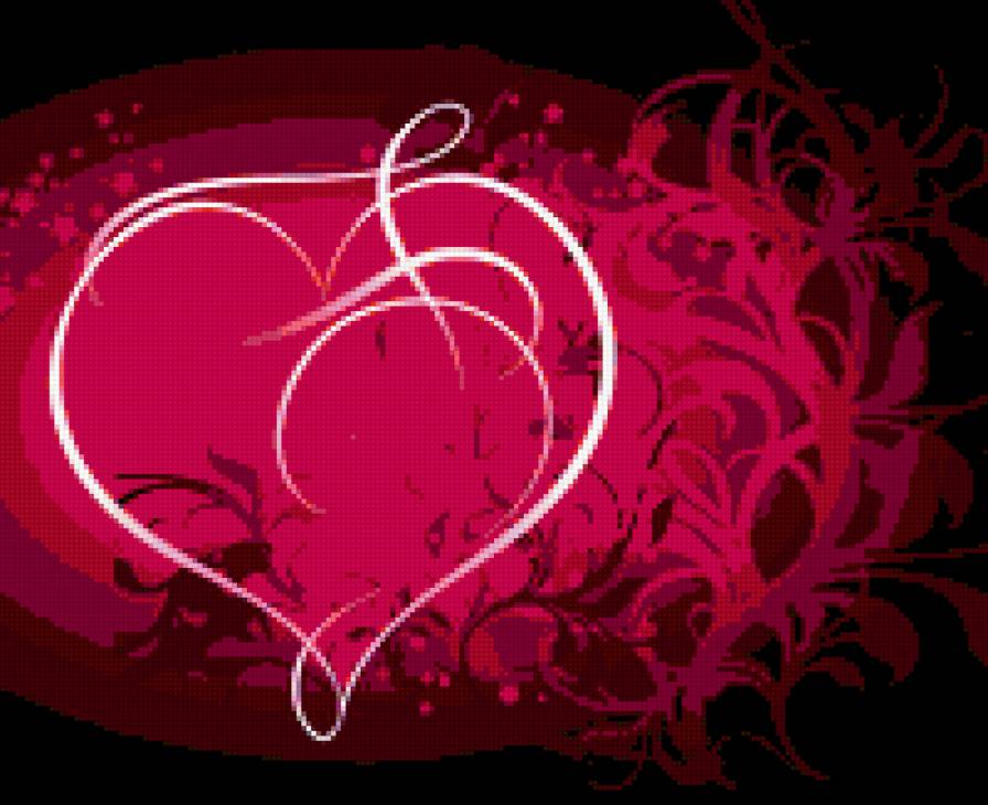 сердце - орнамент, сердце, узор, подушка - предпросмотр