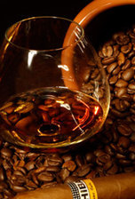 Схема вышивки «Бокал и кофе»